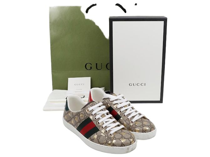 Gucci Baskets Ace Bee Marron