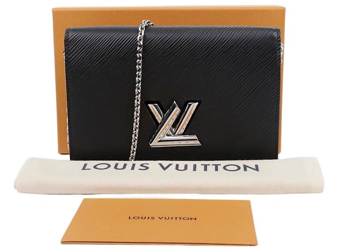 Louis Vuitton Twist Gürtel Kettengeldbörse Schwarz