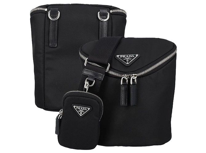 Prada Borsa a tracolla in nylon Nero