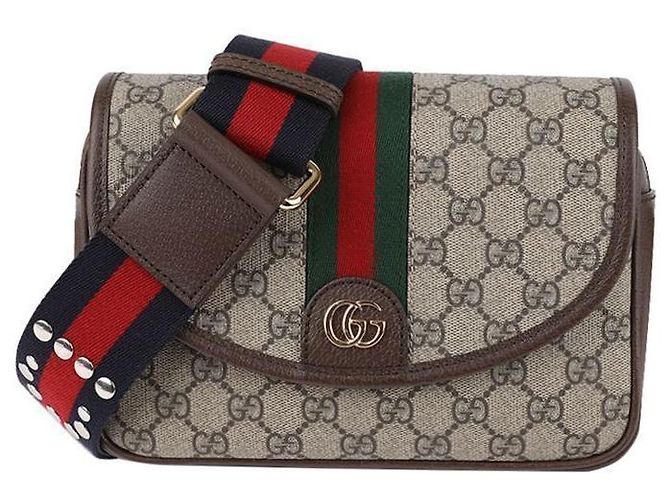 Gucci Piccola borsa a tracolla Ophidia Marrone