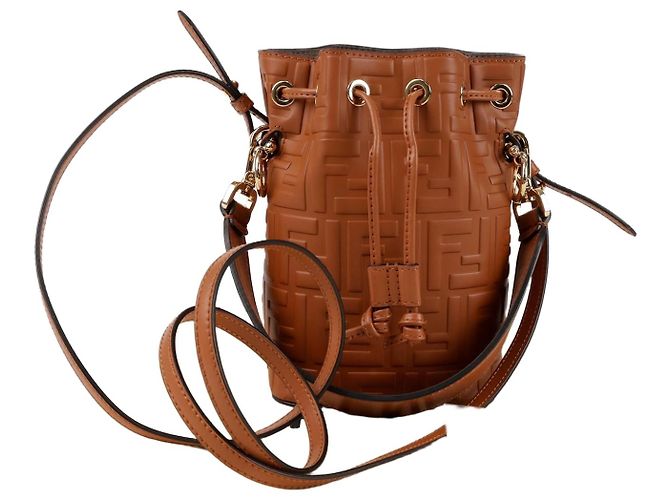 Fendi Mini borsa a secchiello Montrezor Marrone 