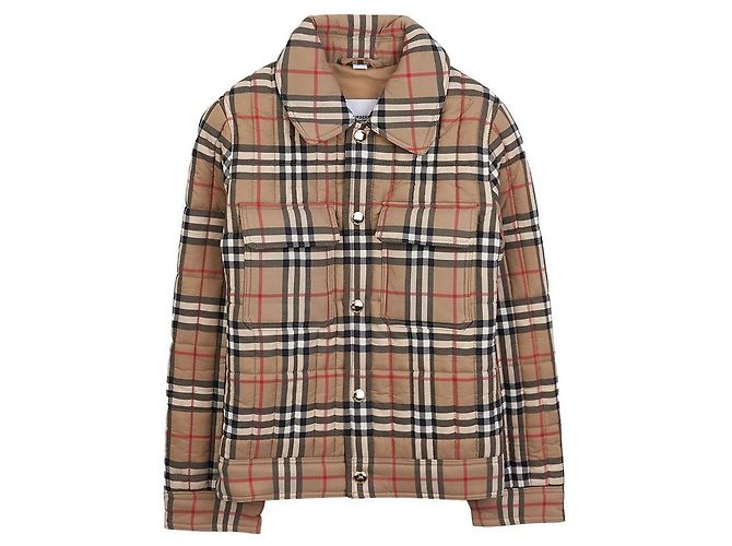 Burberry Jaqueta acolchoada de nylon Gideon Check Multicor