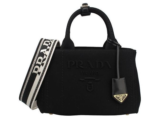Prada Canvas Shopping Bag Schwarz