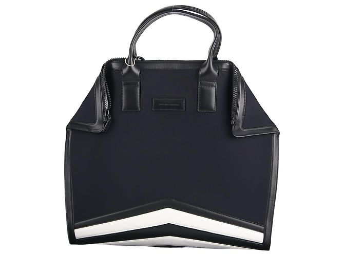 Alexander Mcqueen Borsa Tote da Viaggio in Nylon Blu Navy