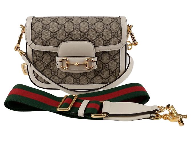 Horsebit 1955 Gucci Mini bolsa de ombro Horsebit Branco