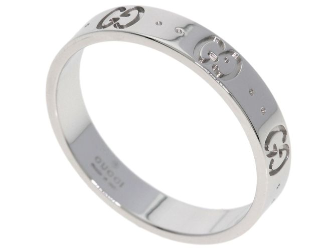 Anillo Gucci Icon #21 en oro blanco de 18K Plata