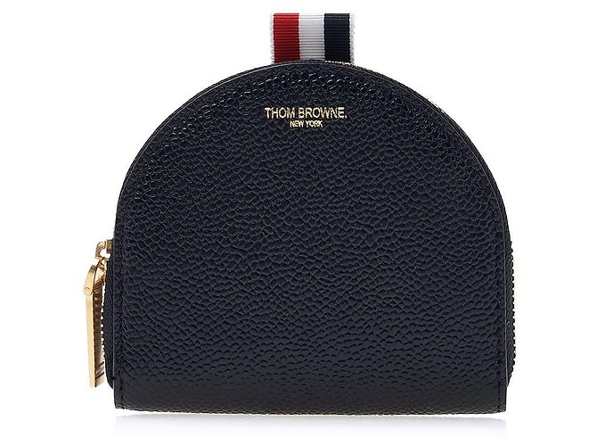 Thom Browne Leder-Kleingeldbeutel für Damen Schwarz