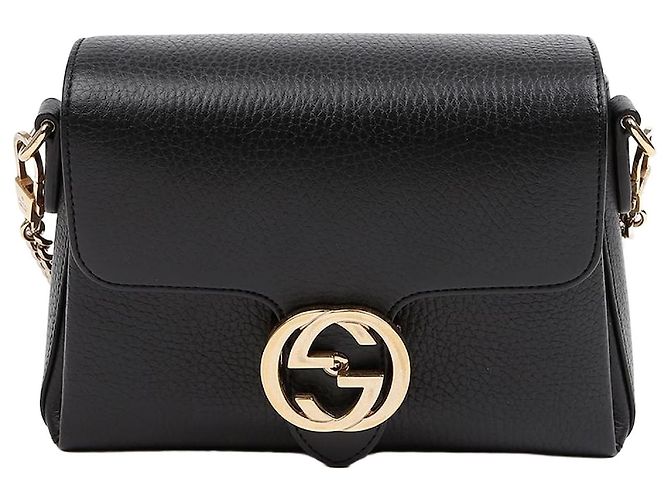 Gucci Interlocking Mini Chain Schultertasche Schwarz