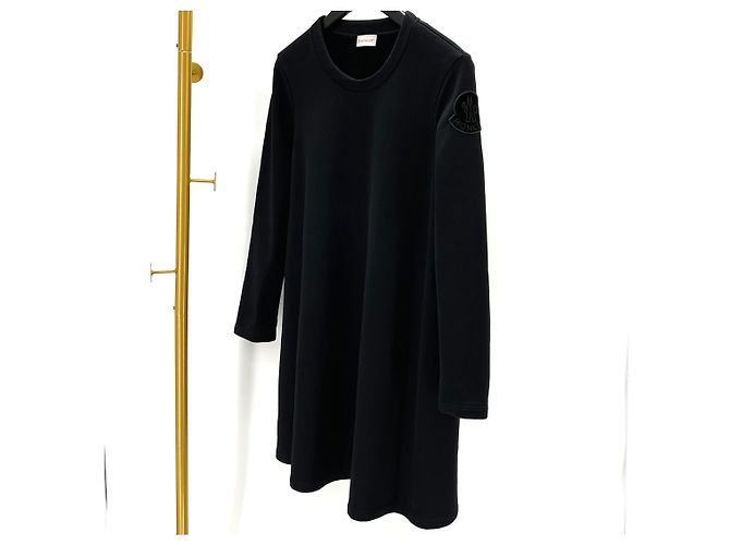 Abito nero girocollo da donna Moncler