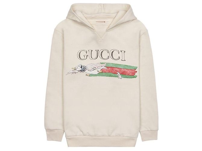 Gucci Sudadera de algodón con estampado para niños Blanco