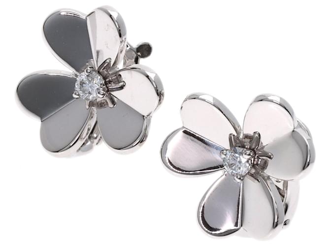 Brincos Frivole Small Diamond de Van Cleef & Arpels Prata 