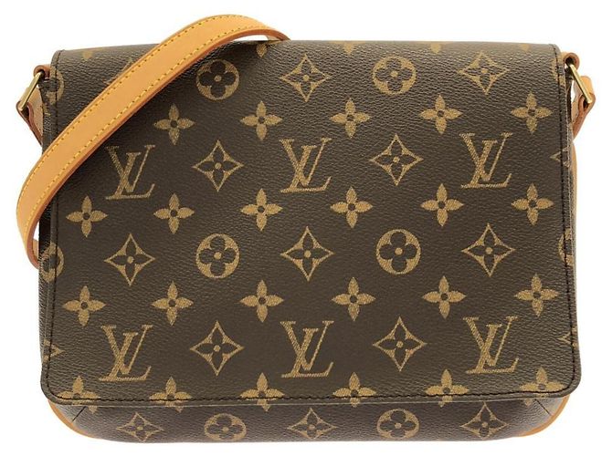 Borsa a tracolla Louis Vuitton Monogram Musette Tango Marrone Monogramma
