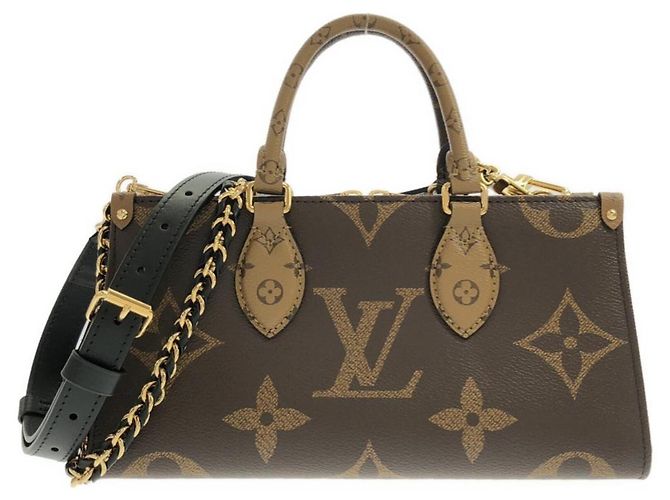 Sac à main Louis Vuitton Monogram Reverse OnTheGo EW Chain Marron Monogramme
