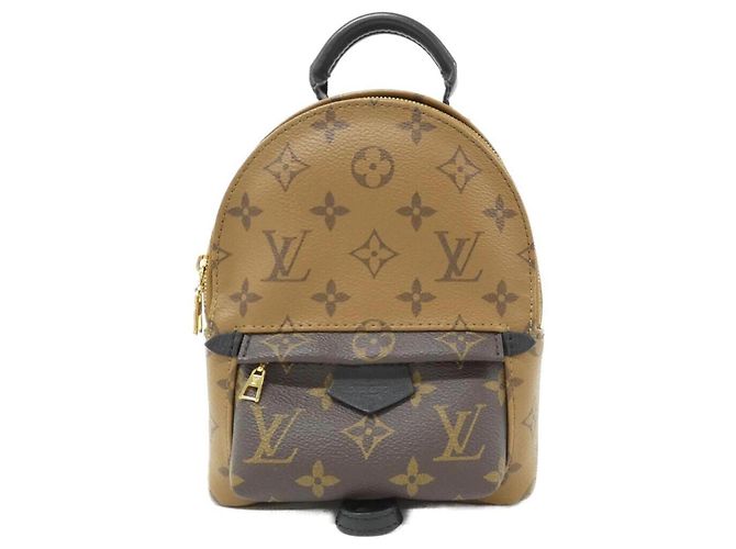 Mini mochila Louis Vuitton Monogram Reverse Palm Springs Marrom Monograma