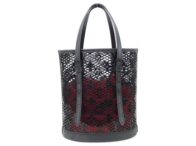 Borsa a tracolla Louis Vuitton Monogram Lace Bucket PM Schwarz Monogramm