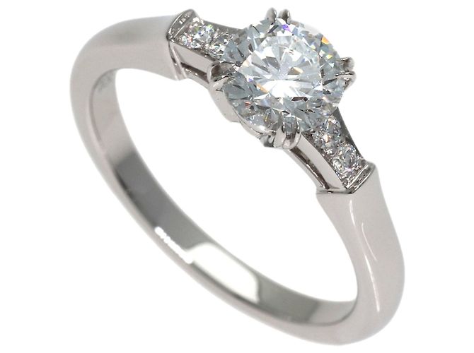Harry Winston Platin Ring mit Trist Diamant Rundschliff