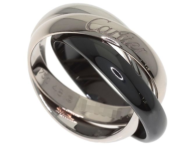 Cartier Trinity Ring aus schwarzer Keramik