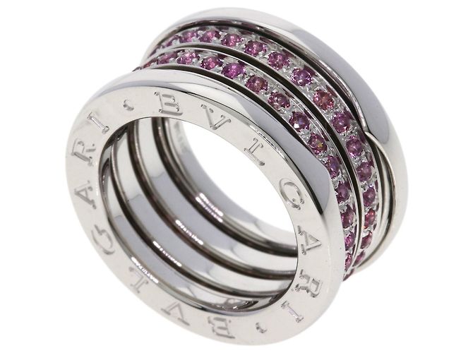 Bulgari Anillo Bvlgari B-zero1 de 4 bandas de granate Plata