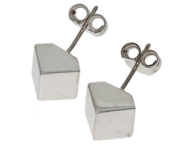 Pendientes de botón Cube en plata Tiffany & Co.
