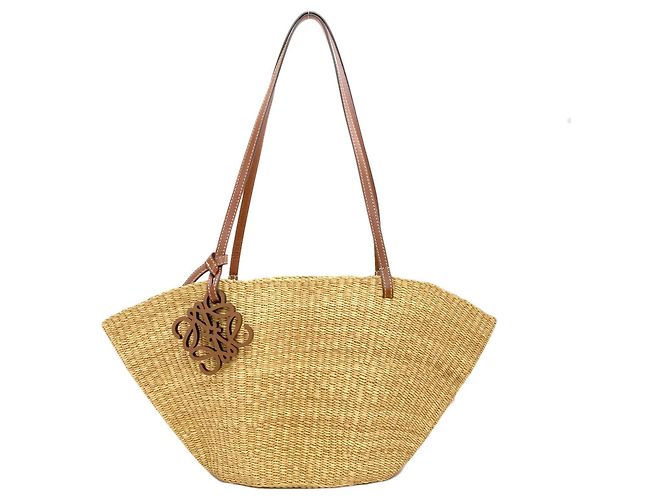 Borsa Tote Loewe Shell Basket Bag Beige