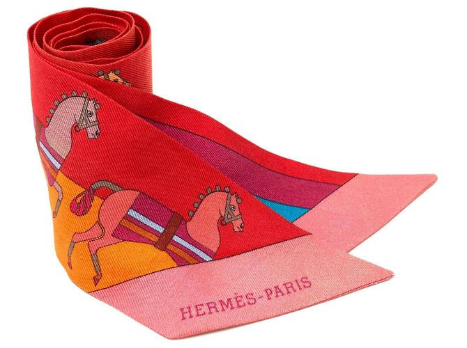 Hermès Hermes Twilly Schal Rot Orange
