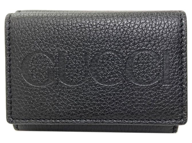 Gucci Tri-fold Ledergeldbörse Schwarz
