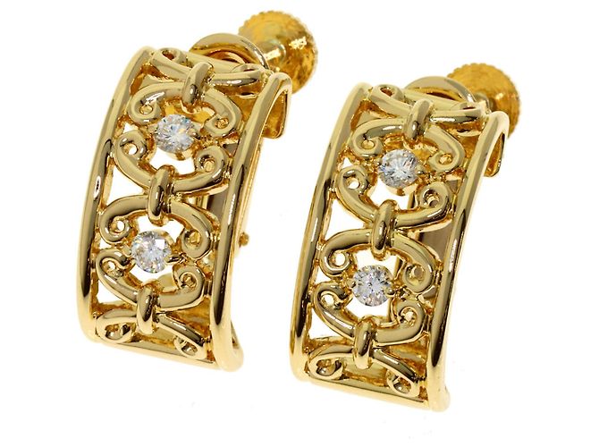 Céline Orecchini a clip 4P Diamond di Celine in oro giallo 18K