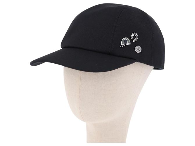 Hermès HERMES Casquette Cap Wool Ardoise Auth BA13821M Grau