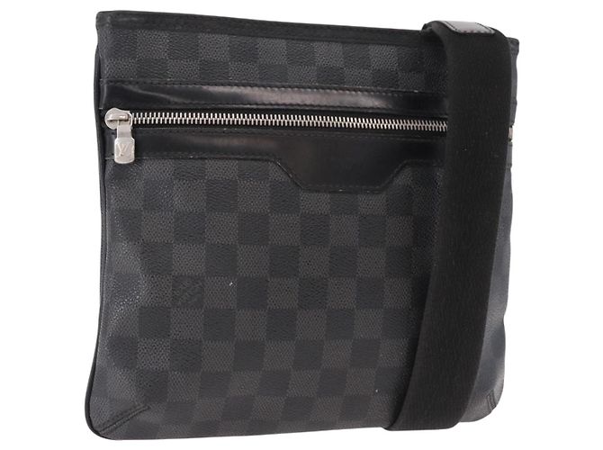 LOUIS VUITTON Borsa a tracolla Damier Graphite Tomas N58028 LV Auth 190807 Damier ebene