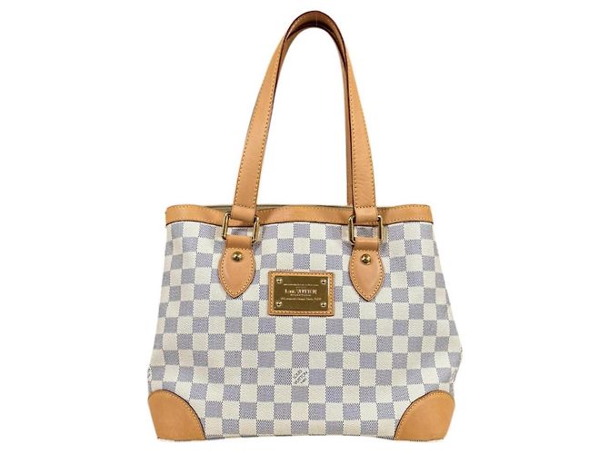 Louis Vuitton Hampstead PM Damier Azur Schultertasche Schwarz Weiß Mehrfarben