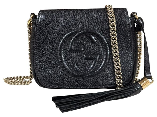 Bolsa de Ombro Gucci Soho Preto