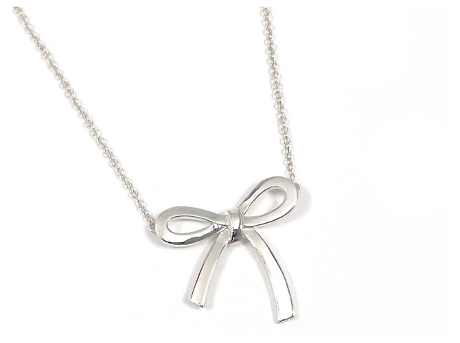Tiffany & Co Tiffany Bow Ribbon Halskette Silber