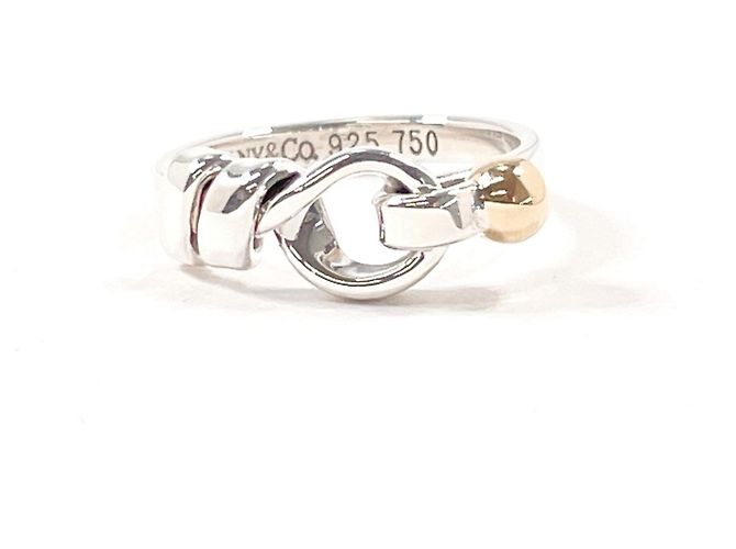 Hook & Eye Band Ring von Tiffany & Co. Silber Golden