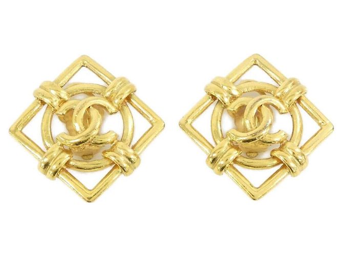 Orecchini a clip dorati Chanel D'oro