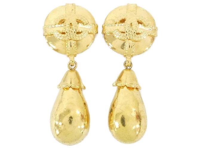 Chanel Clip-Ohrringe in Gold Golden