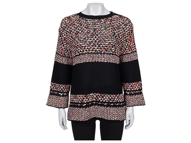 Timeless Suéter de algodão e seda de modelagem solta Chanel - FR40 / L Seminovos