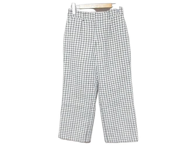 Autre Marque INDIVI Check Straight Pants Weiß