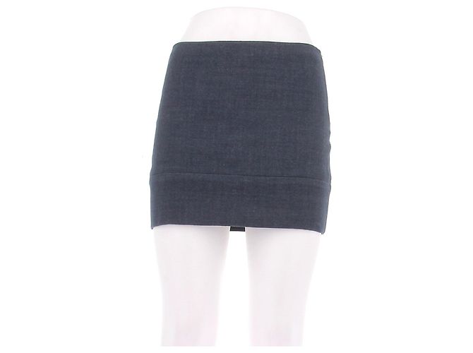 Prada Minissaia de lã estilo denim Cinza