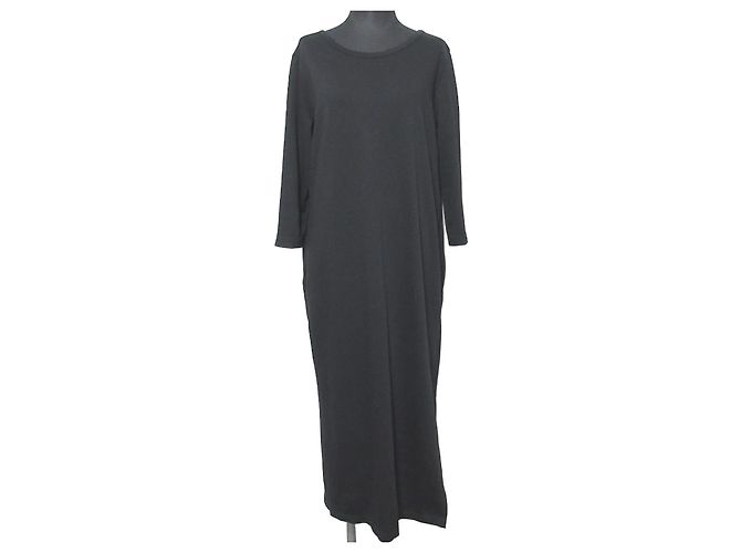 Autre Marque Langarm-Strickkleid 23ku Schwarz