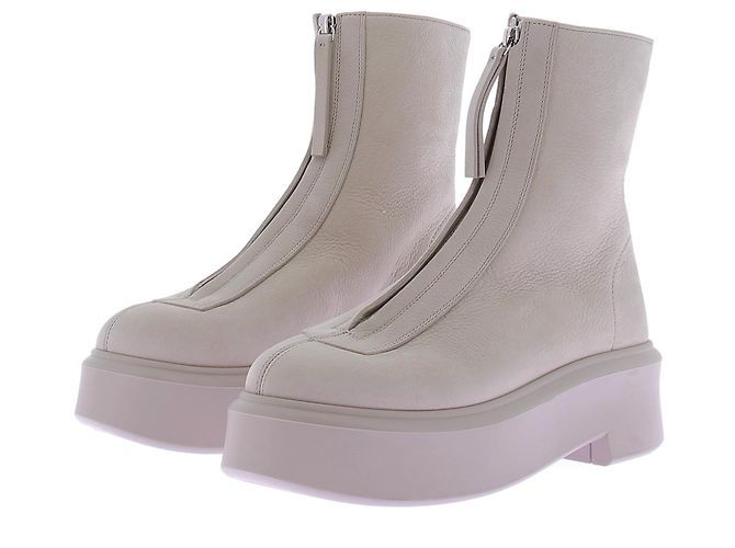 The row Botas de couro "Zipped Boots" Branco