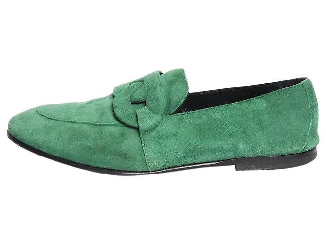 Hermès Mocassins en daim vert - taille EU 36.5