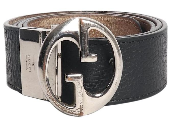 Gucci Schwarzer Ledergürtel 