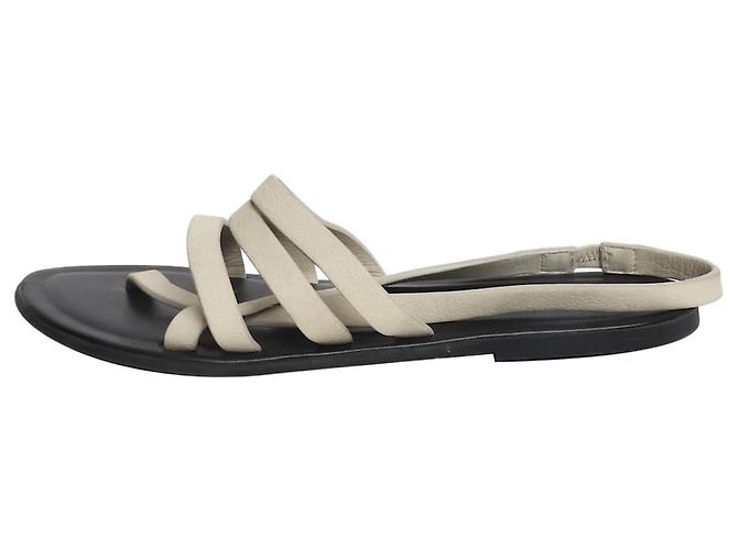 The row Bone grey line leather slingback sandals - size EU 37.5