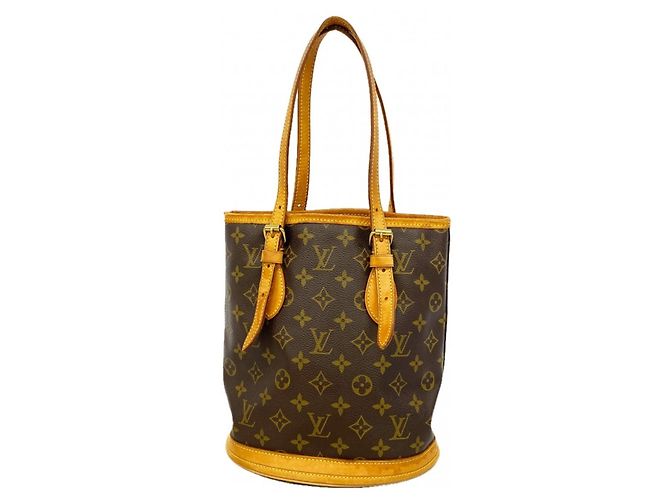 Bolsa Tote Louis Vuitton Monogram Bucket PM Marrom