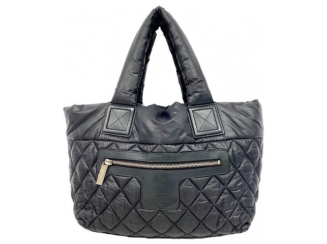 Chanel Coco Cocoon Nylon Tote Bag Schwarz