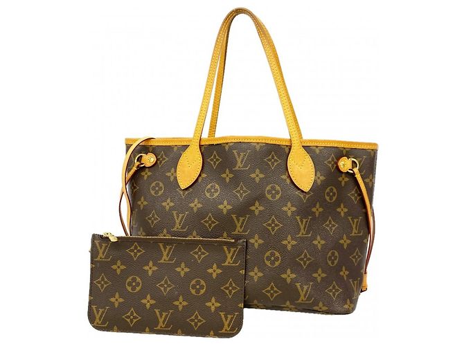 Borsa Tote Louis Vuitton Monogram Neverfull PM Marrone