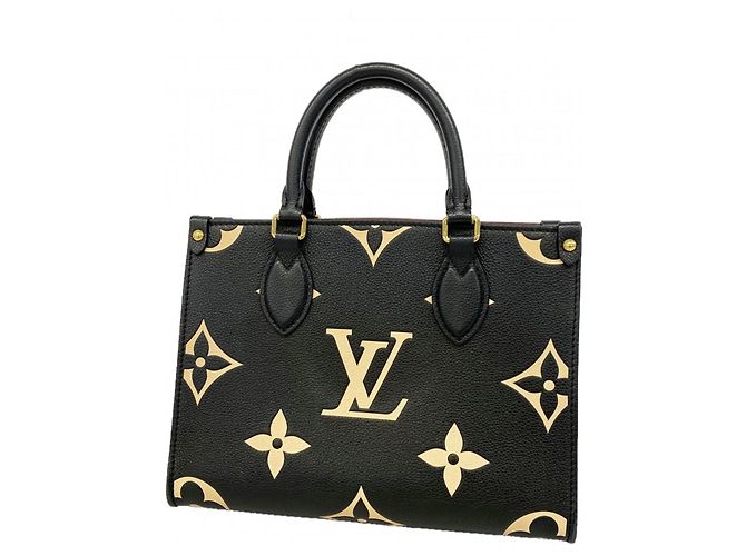 Borsa Louis Vuitton Monogram Empreinte OnTheGo PM Nero Beige