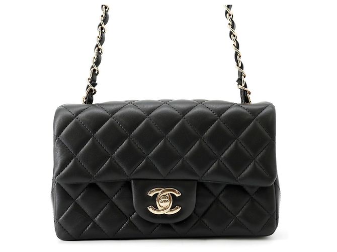 Classique Sac à main Chanel Matelassé Black Noir