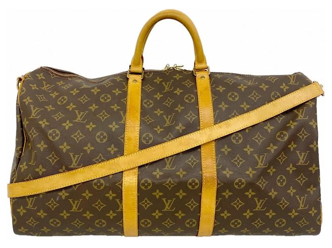 Louis Vuitton Boston Monogram Keepall Bandoulière 55 Marrone