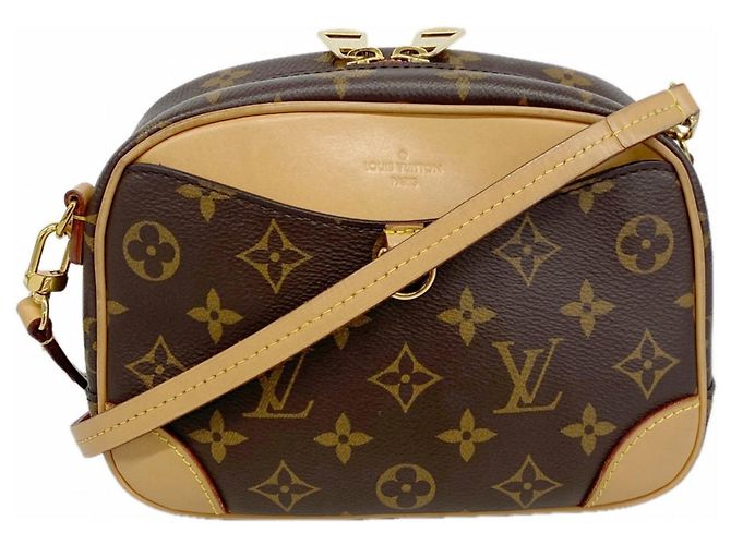Louis Vuitton Monogram Deauville MINI Shoulder Bag Brown